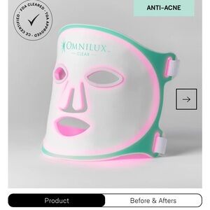 Clear Anti-Acne LED Mask - White and Pink